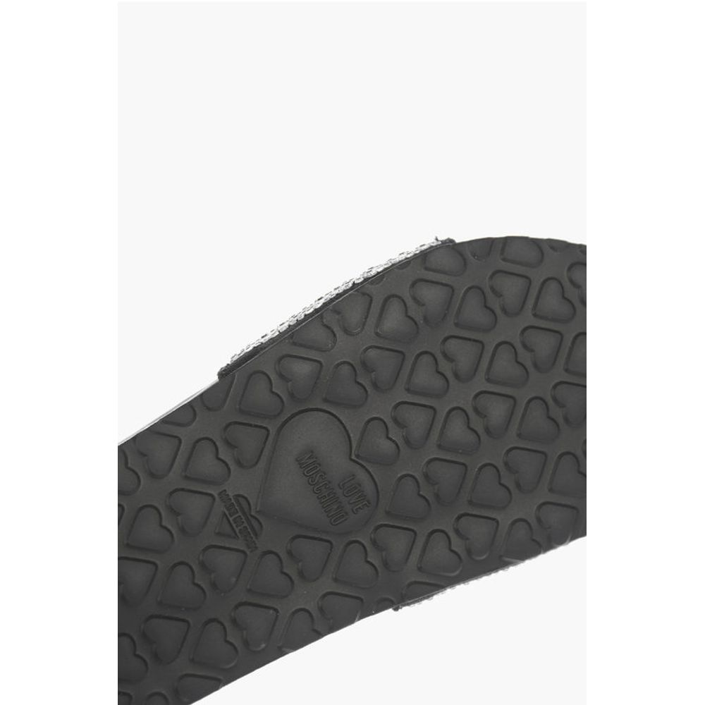 Moschino LOVE leather slides with rhinestones - Image 5