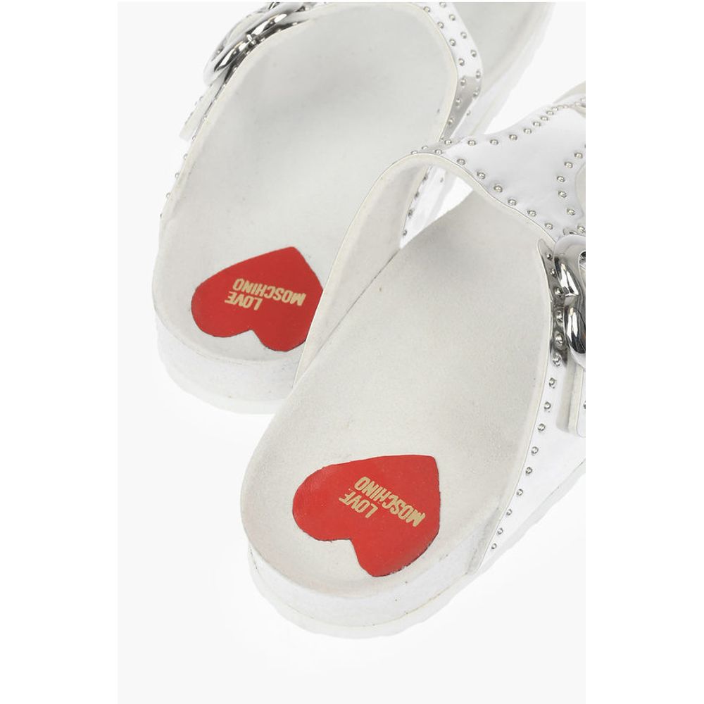 Moschino LOVE Flip-Flops BIRK130 with Mirror Effect - Image 2