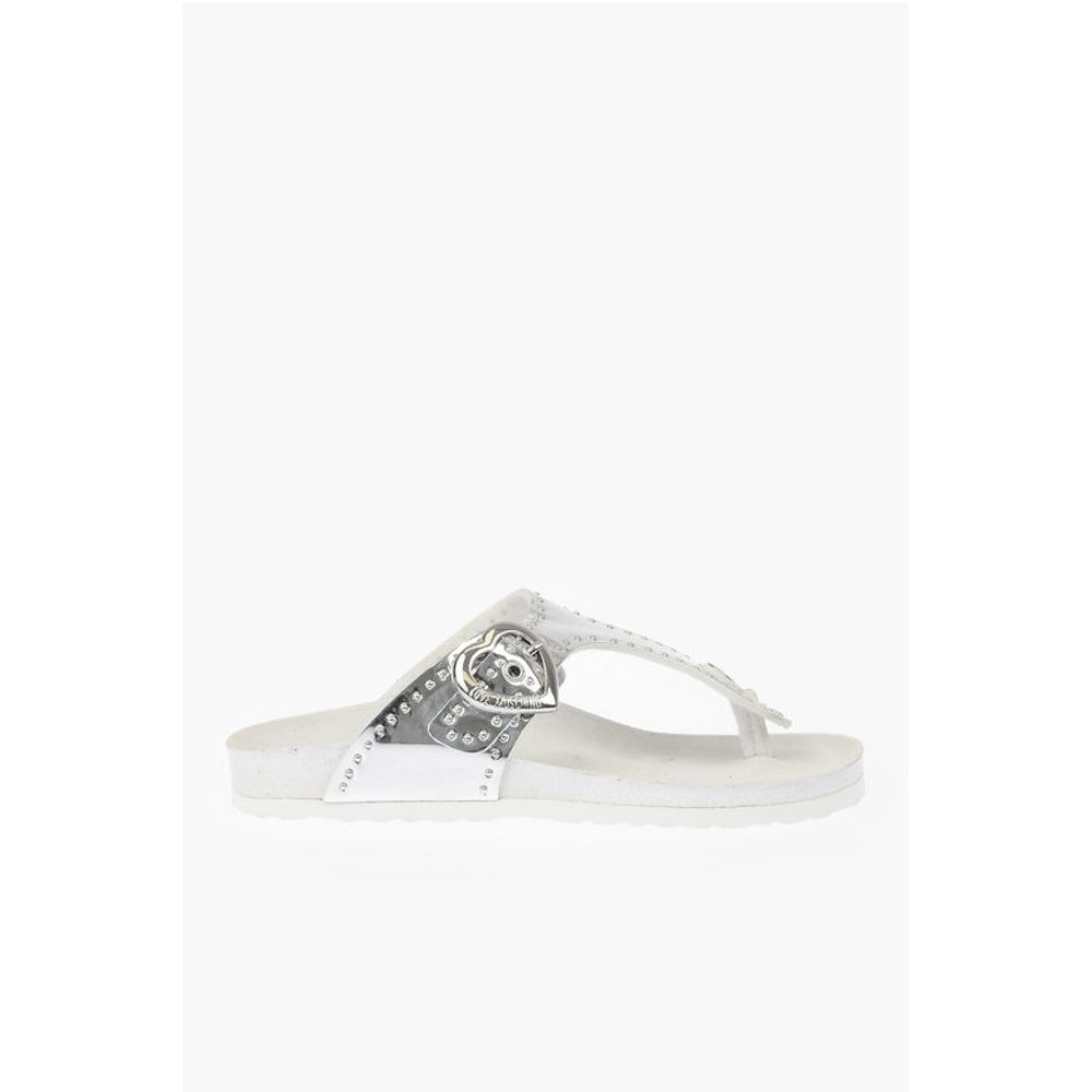 Moschino LOVE Flip-Flops BIRK130 with Mirror Effect - Image 3