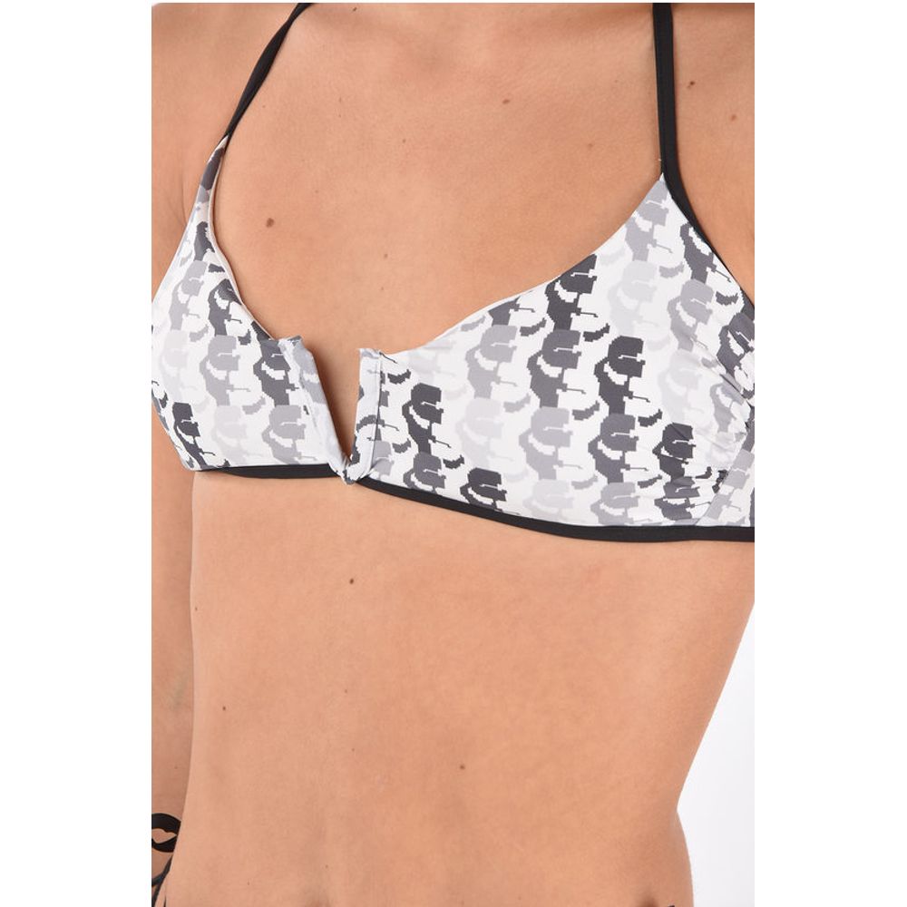 Karl Lagerfeld printed v wire bikini top - Image 3