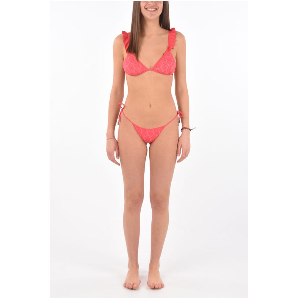 Karl Lagerfeld printed high cut tie side bikini bottom - Image 4