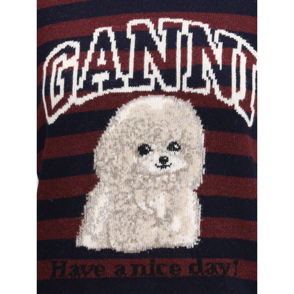 Ganni Poodle striped Sweater - Image 3