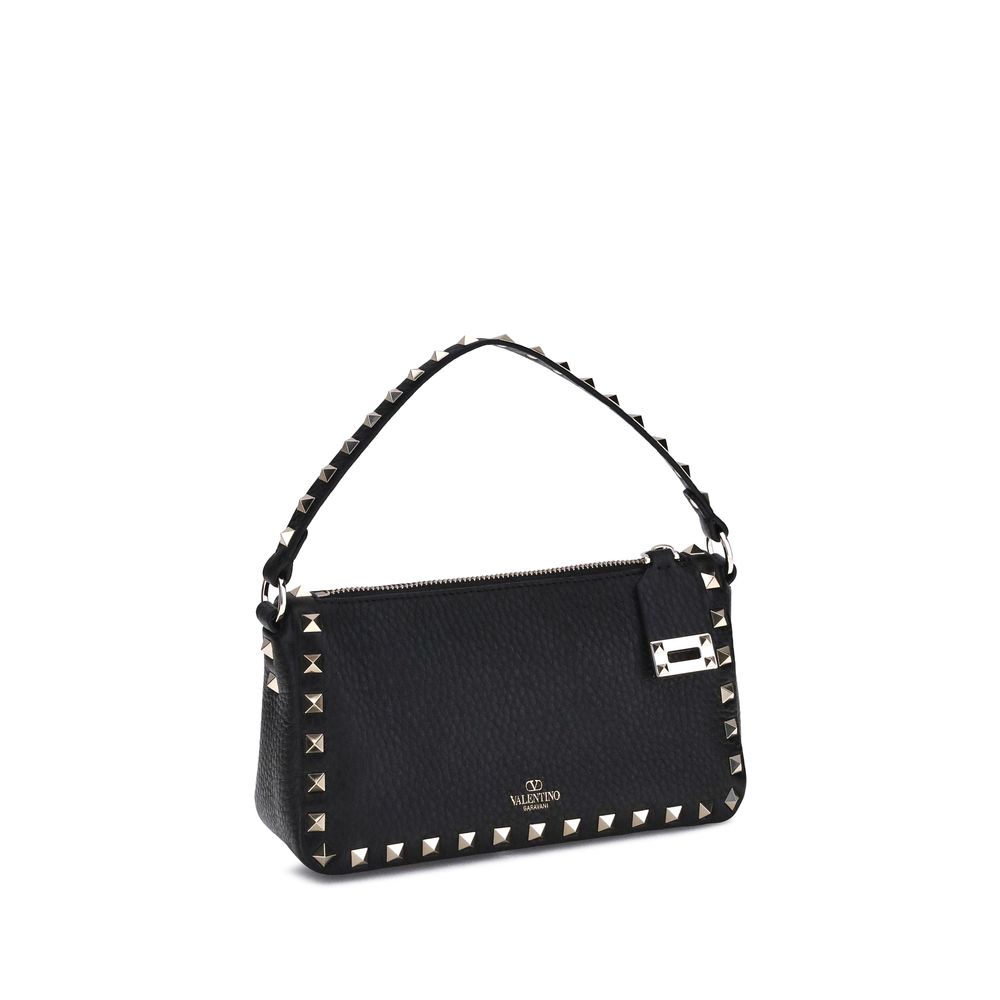 Valentino Garavani Black Calf Leather Bos Taurus Shoulder Bag - Image 2