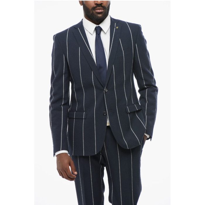Corneliani CC COLLECTION Striped Single Breasted RESET Suit - Image 2