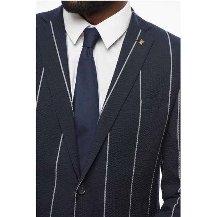 Corneliani CC COLLECTION Striped Single Breasted RESET Suit - Image 3