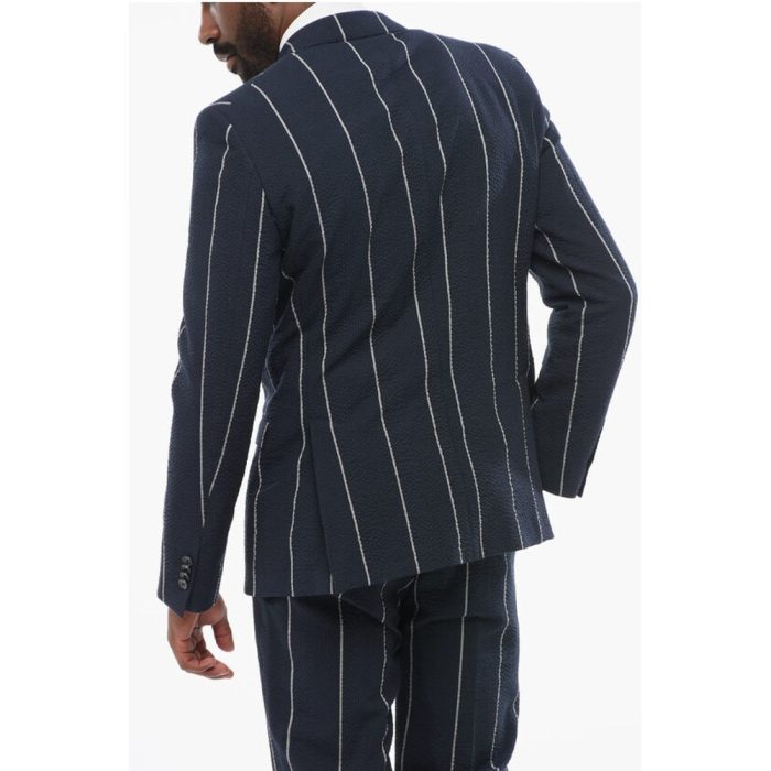 Corneliani CC COLLECTION Striped Single Breasted RESET Suit - Image 5