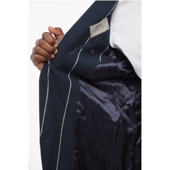 Corneliani CC COLLECTION Striped Single Breasted RESET Suit - Image 6