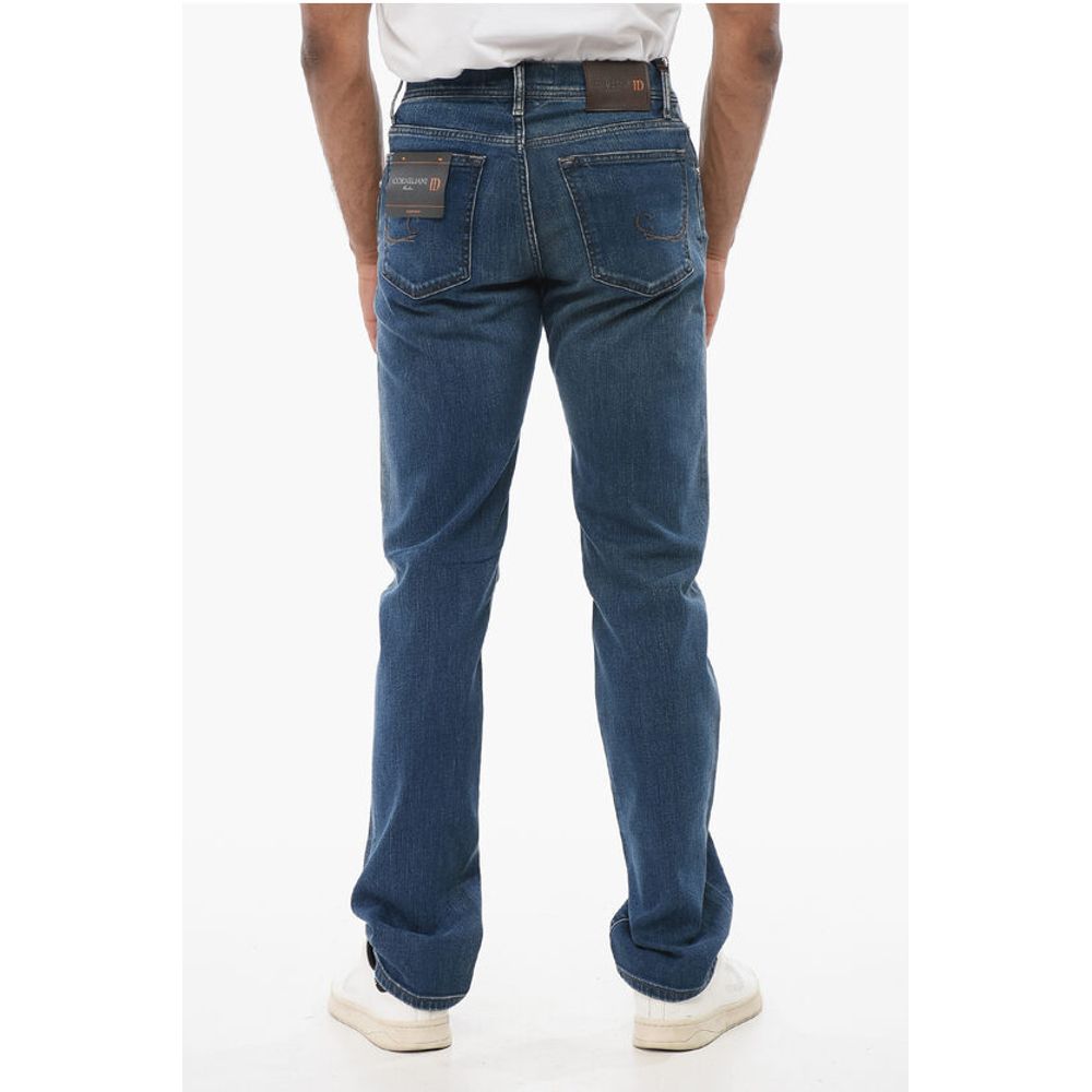 Corneliani ID LUXURY Straight Fit Denims with Embroidered Logo - Image 2