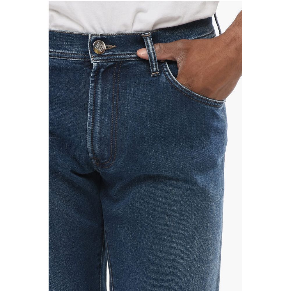 Corneliani ID LUXURY Straight Fit Denims with Embroidered Logo - Image 3