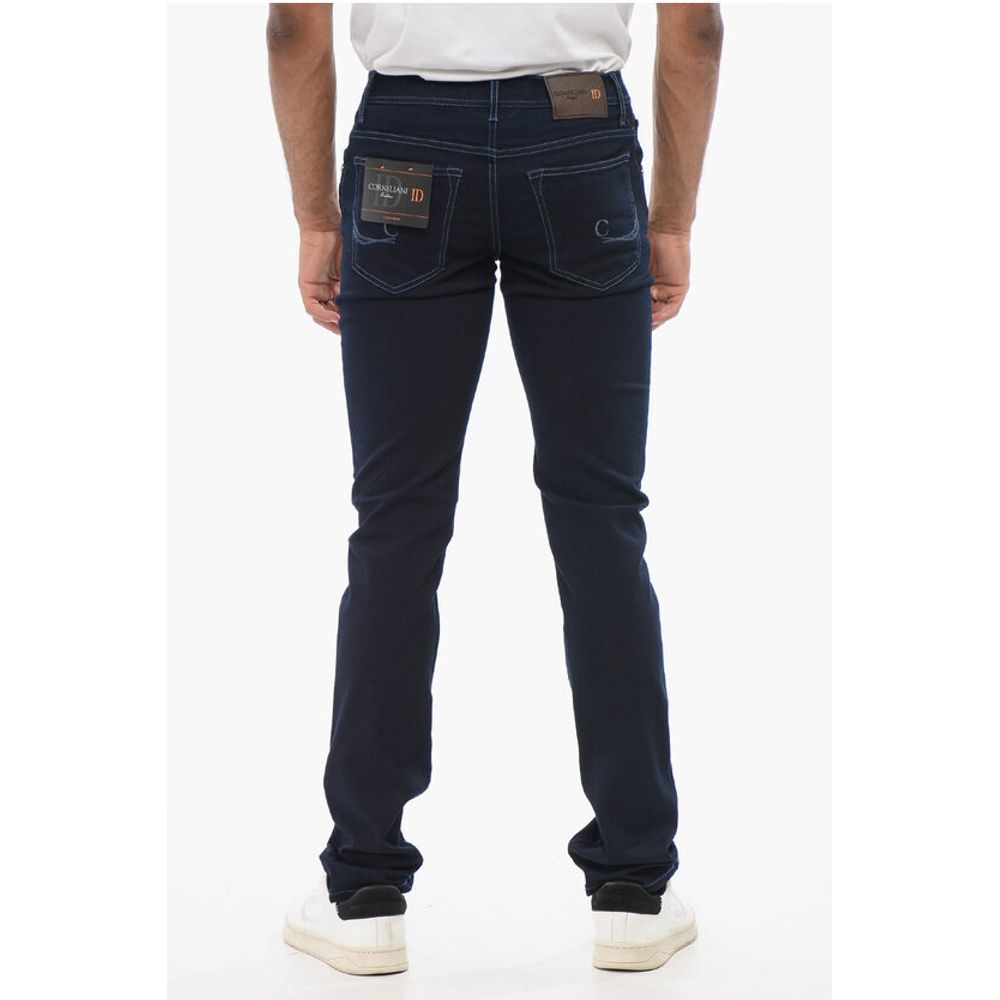 Corneliani ID Dark Washed Slim Fit Denims 14cm - Image 2