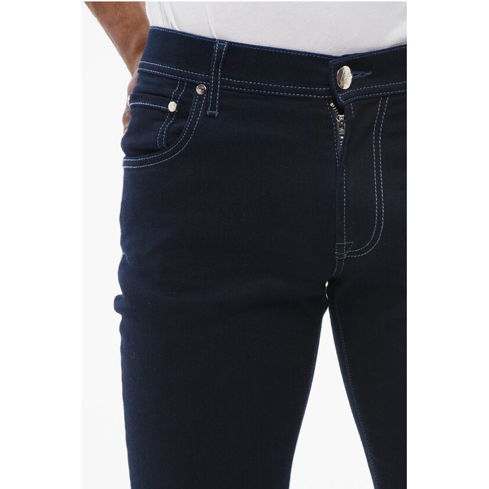 Corneliani ID Dark Washed Slim Fit Denims 14cm - Image 3