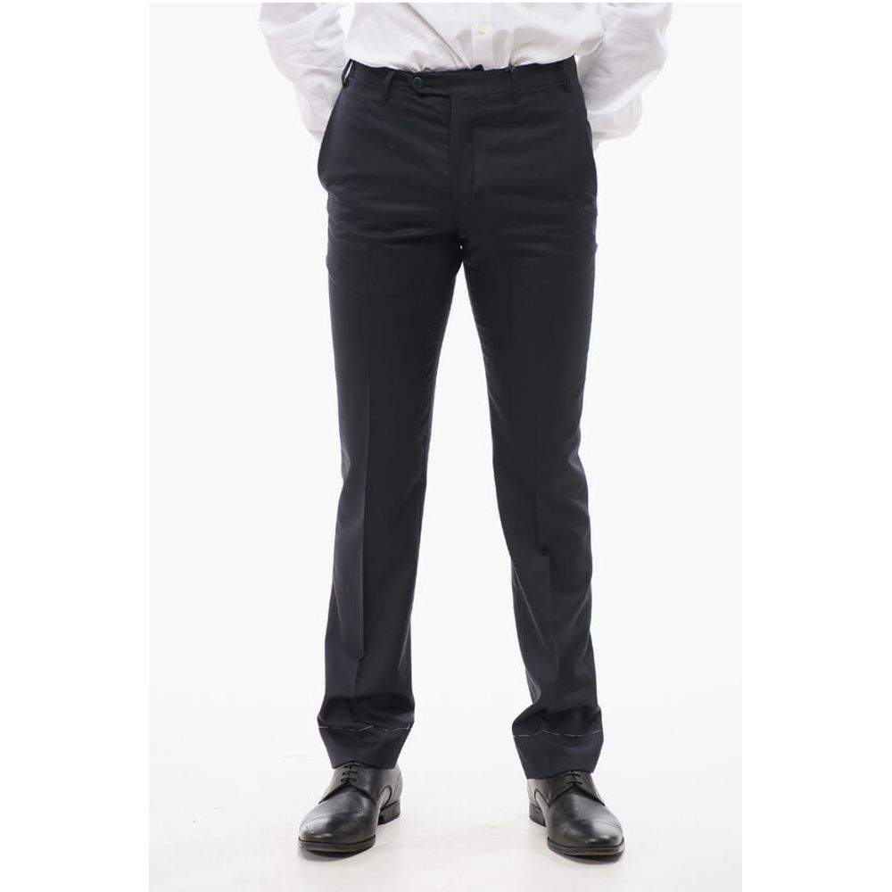 Corneliani Virgin Wool Pants with Belt Loops