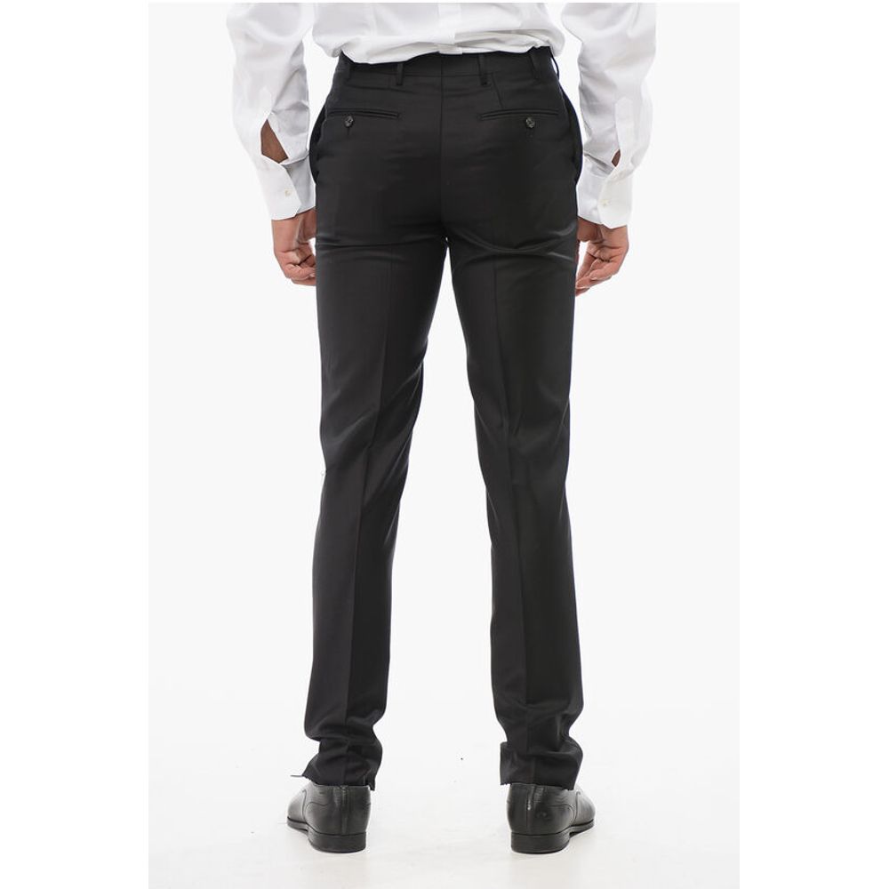Corneliani TREND Virgin Wool Pants with Belt Loops - Image 2