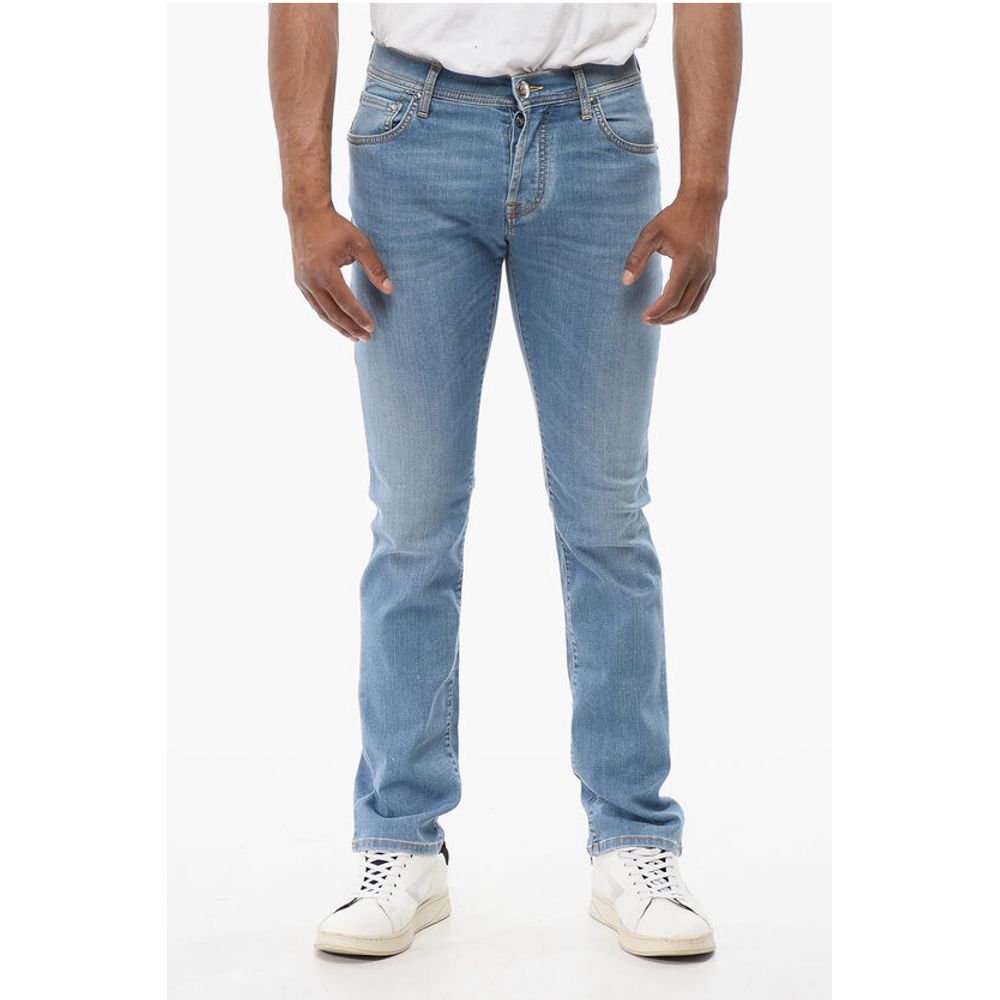 Corneliani ID Stretch Cotton Slim Fit Denims 16cm