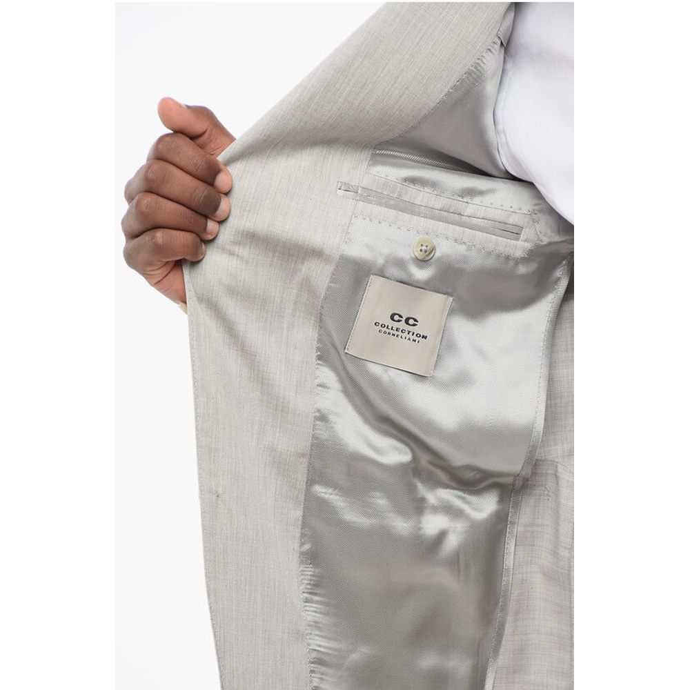 Corneliani CC COLLECTION Half-lined REFINED Cotton Blend Suit - Image 6