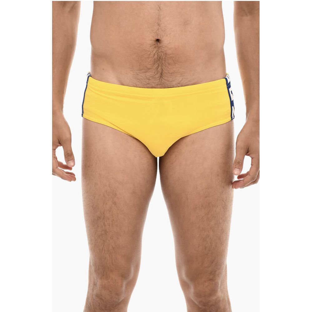 Dsquared² Slip Swimsuit With Logoed Contrasting Bands
