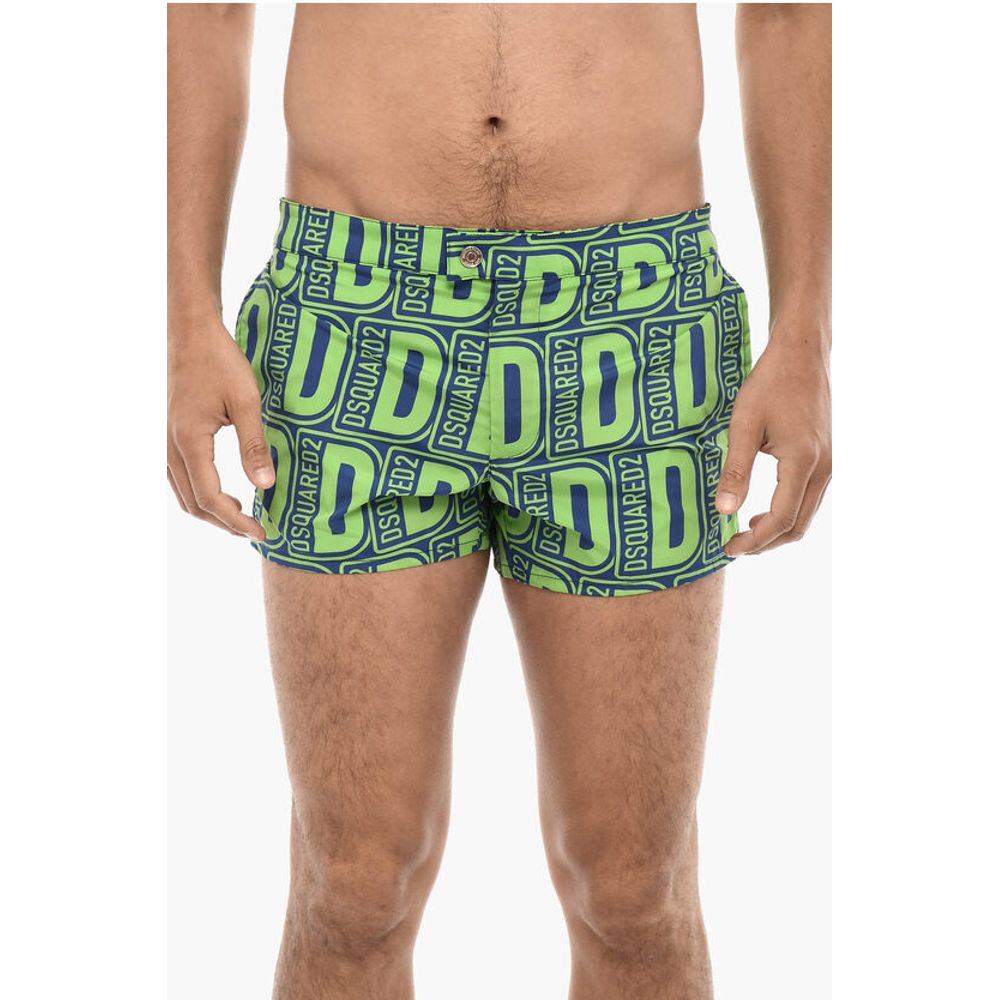 Dsquared² Allover Logo Print MIDI Swimshorts