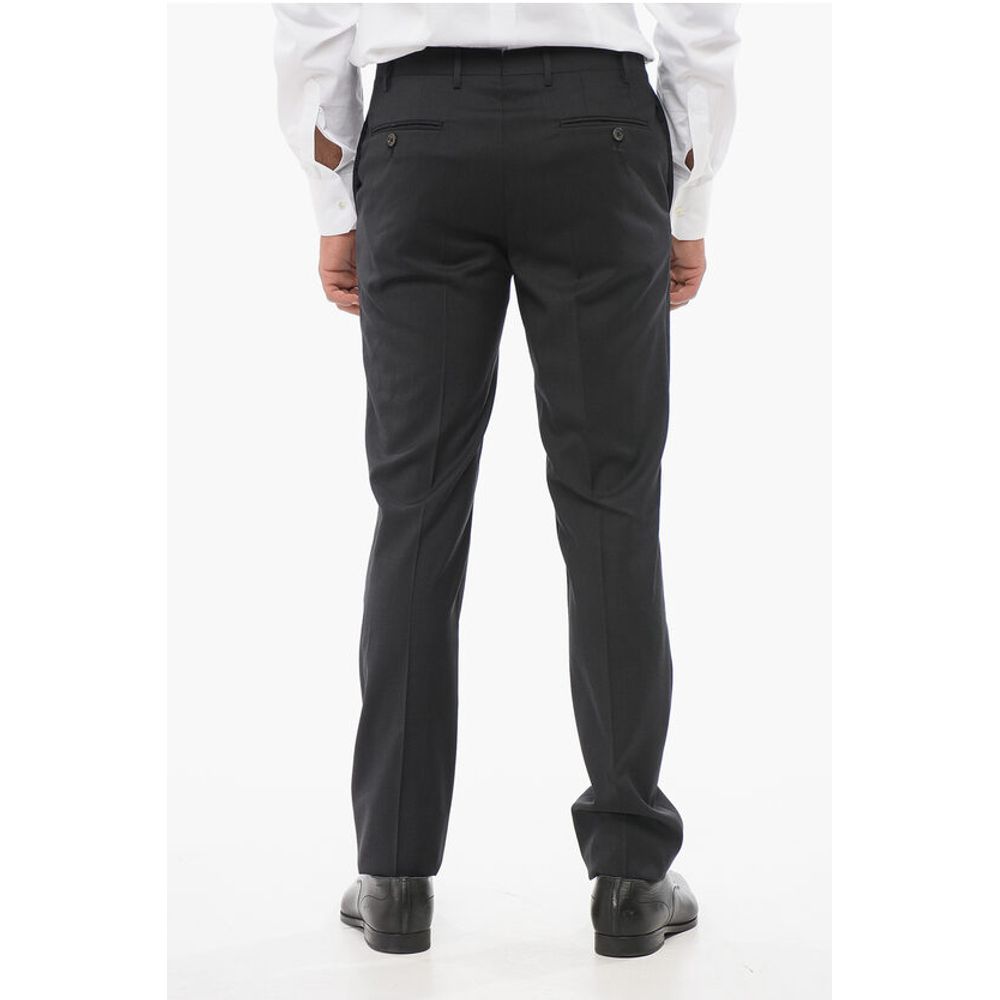 Corneliani Solid Color Virgin Wool Pants - Image 2