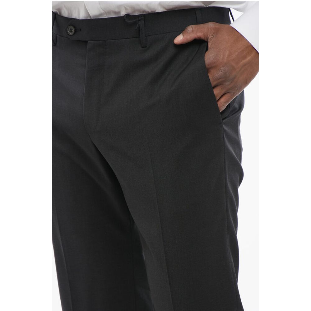 Corneliani Solid Color Virgin Wool Pants - Image 3