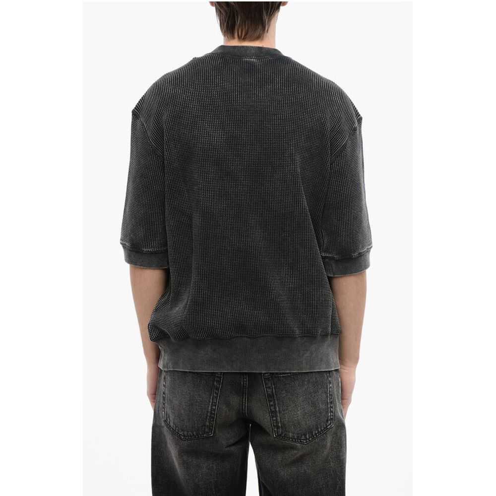 Diesel RED TAG Cotton S-COOLWAFY-N1 Crew-Neck Sweater with Side Log - Image 2