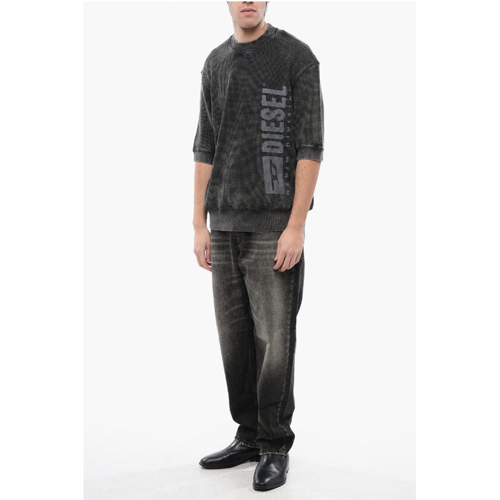 Diesel RED TAG Cotton S-COOLWAFY-N1 Crew-Neck Sweater with Side Log - Image 4