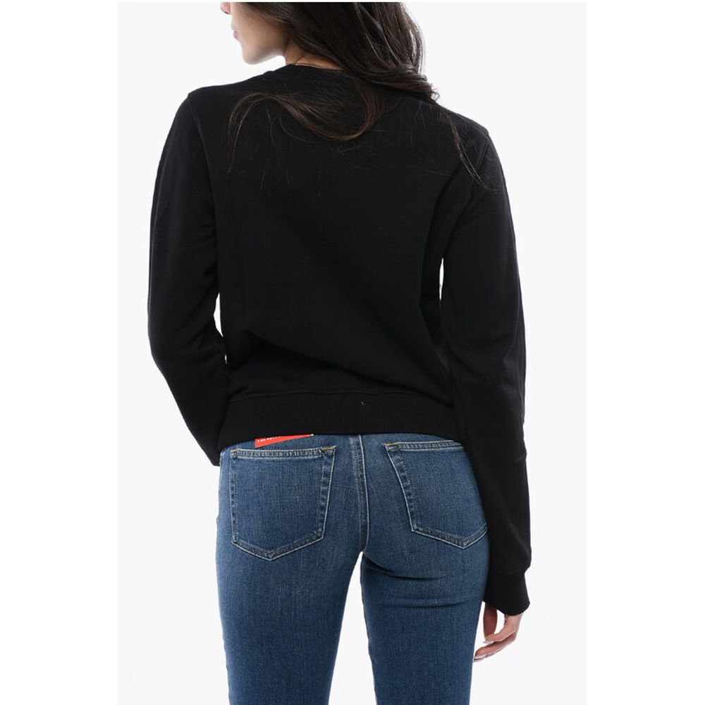 Diesel RED TAG Cotton F-REGGY-POFF Crew-neck Sweatshirt with Fronta - Image 2