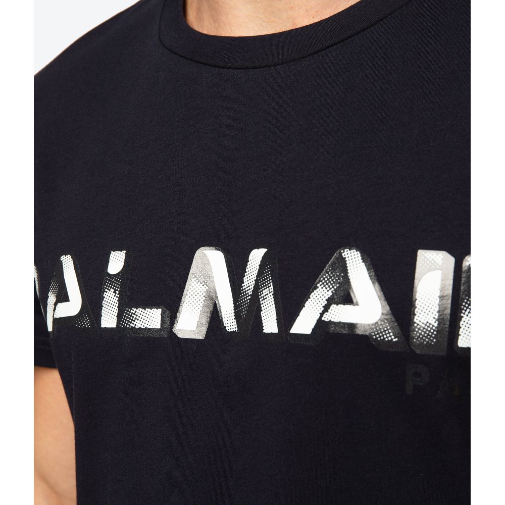 Balmain Blue Cotton T-Shirt - Image 3