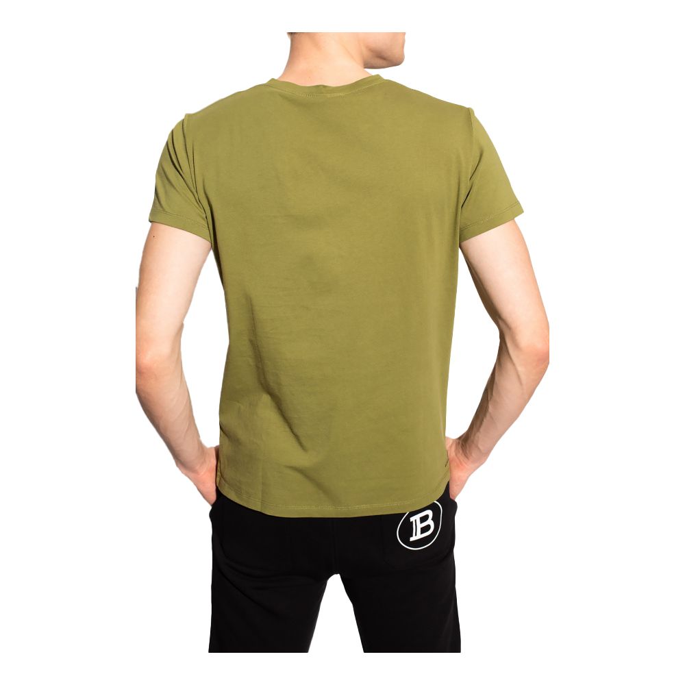 Balmain Green Cotton T-Shirt - Image 2