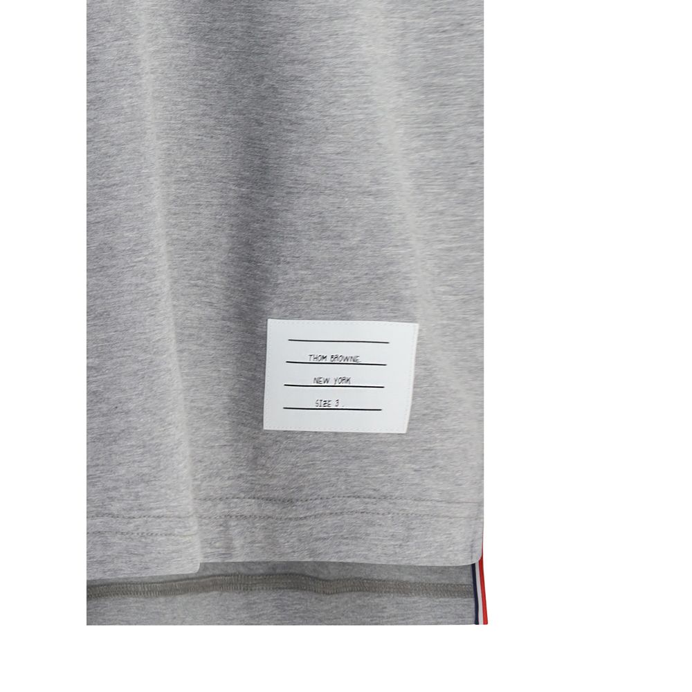 Thom Browne Gray Cotton T-Shirt - Image 3