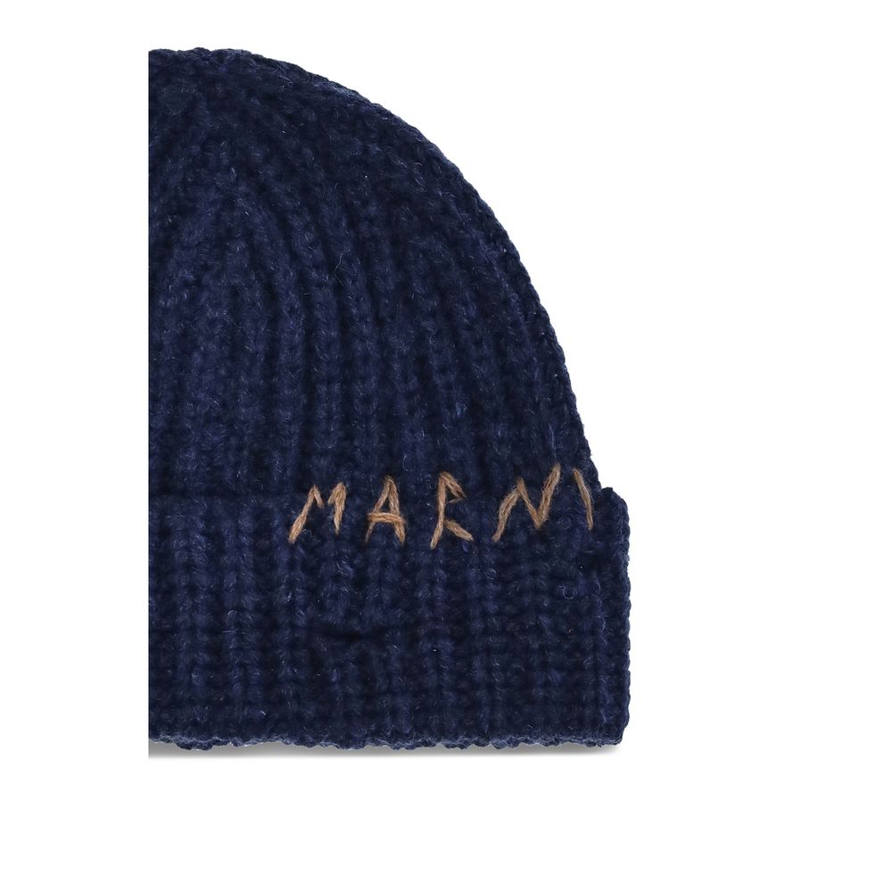 Marni Blue Wool Beanie - Image 3