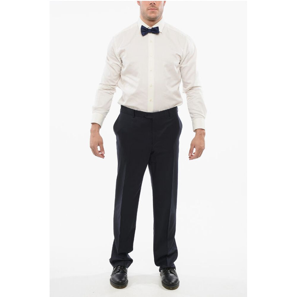 Corneliani Virgin Wool MANTUA Pants with Hidden Closure - Image 3