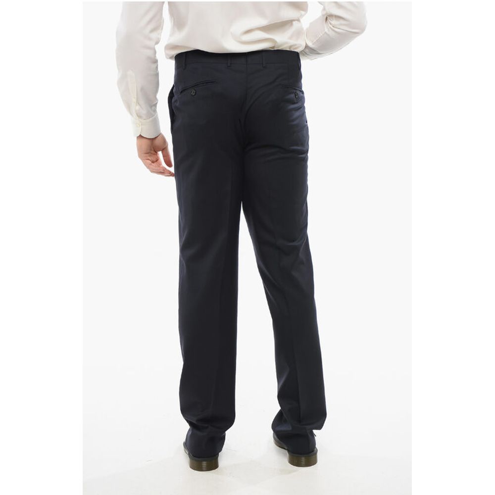 Corneliani Virgin Wool MANTUA Pants with Hidden Closure - Image 4
