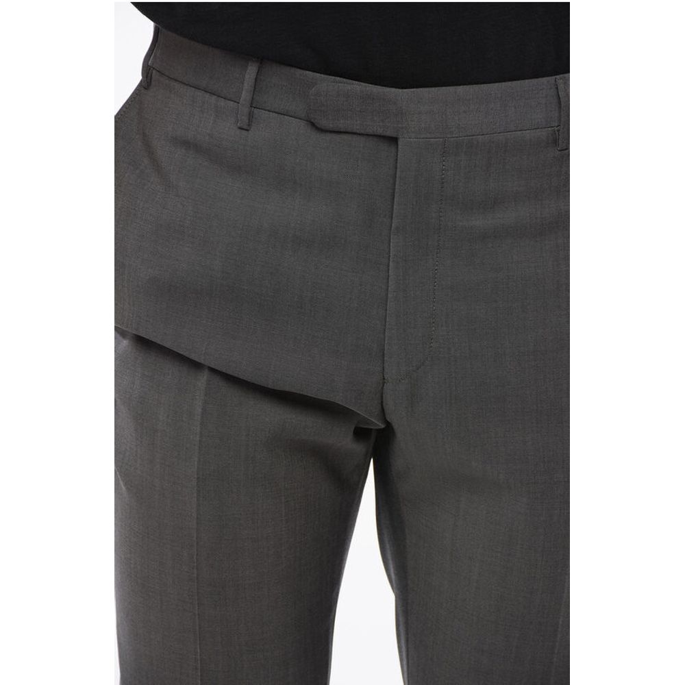 Corneliani CC COLLECTION Virgin Wool RIGHT Pants with Belt Loops - Image 3