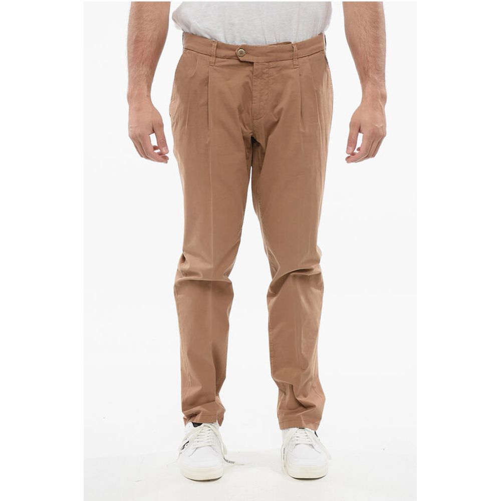 Corneliani ID Stretch Cotton Chinos Pants with Belt Loops