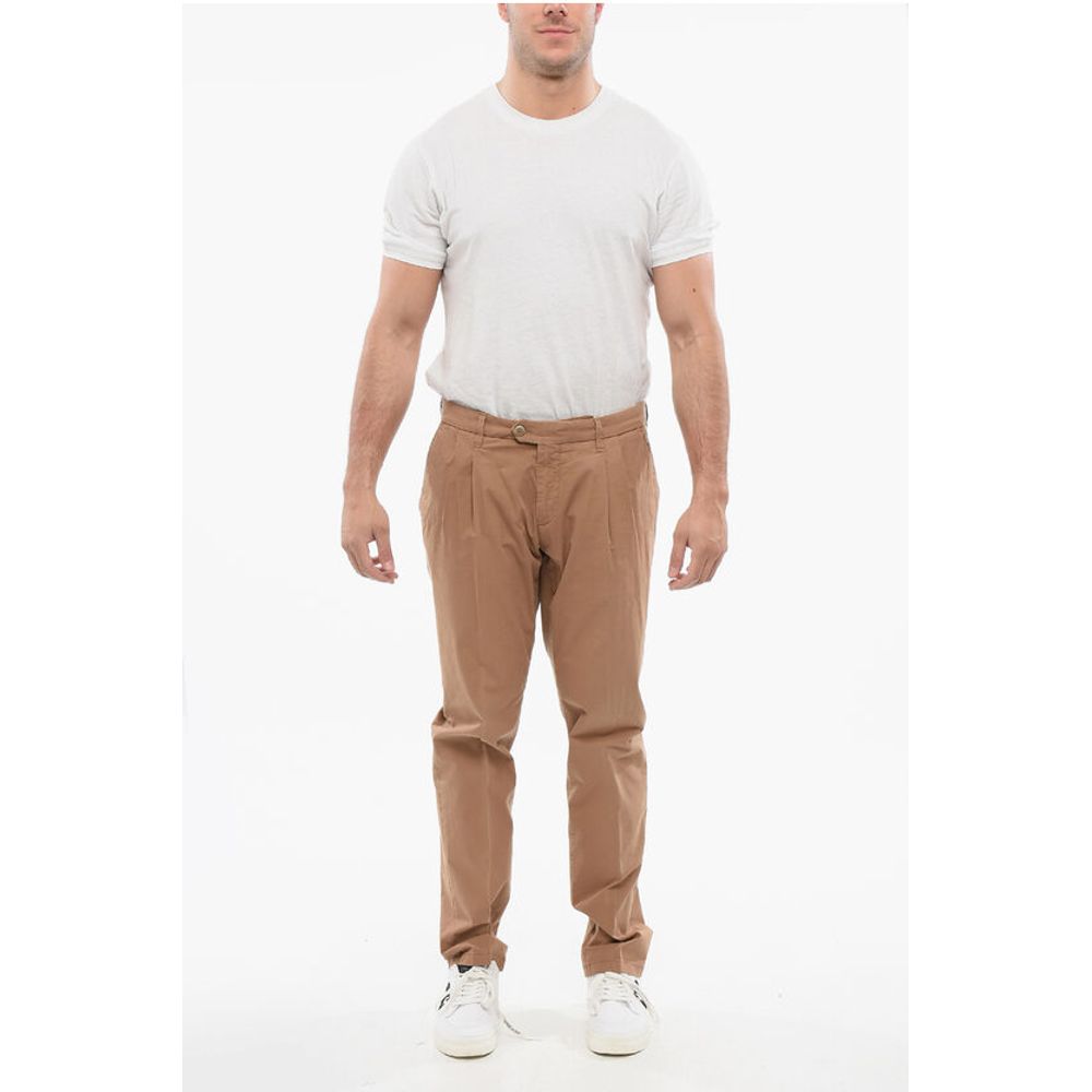Corneliani ID Stretch Cotton Chinos Pants with Belt Loops - Image 4