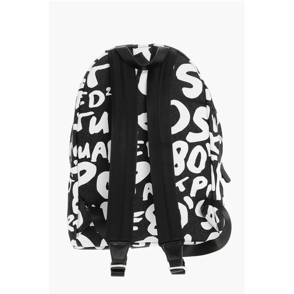 Dsquared² Monogram Canvas Backpack with Outer Pocket - Image 2