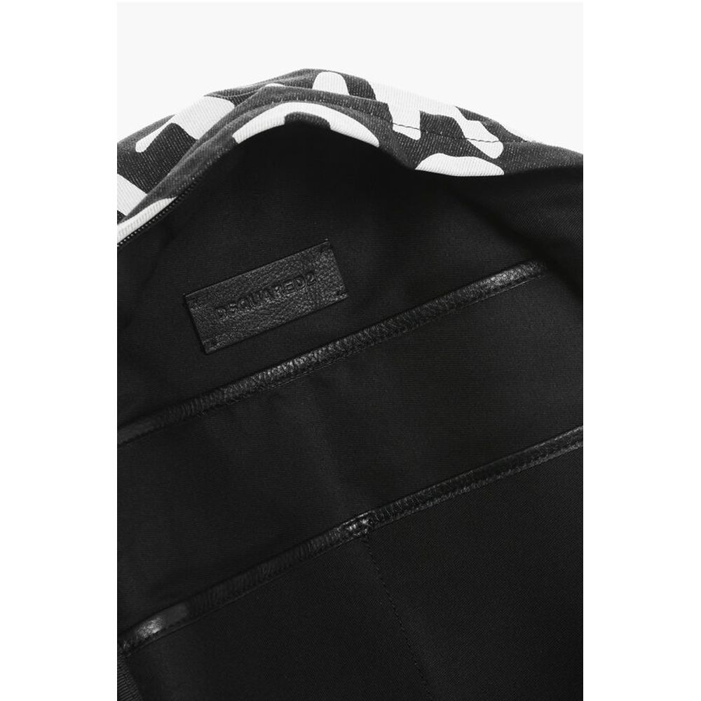 Dsquared² Monogram Canvas Backpack with Outer Pocket - Image 4