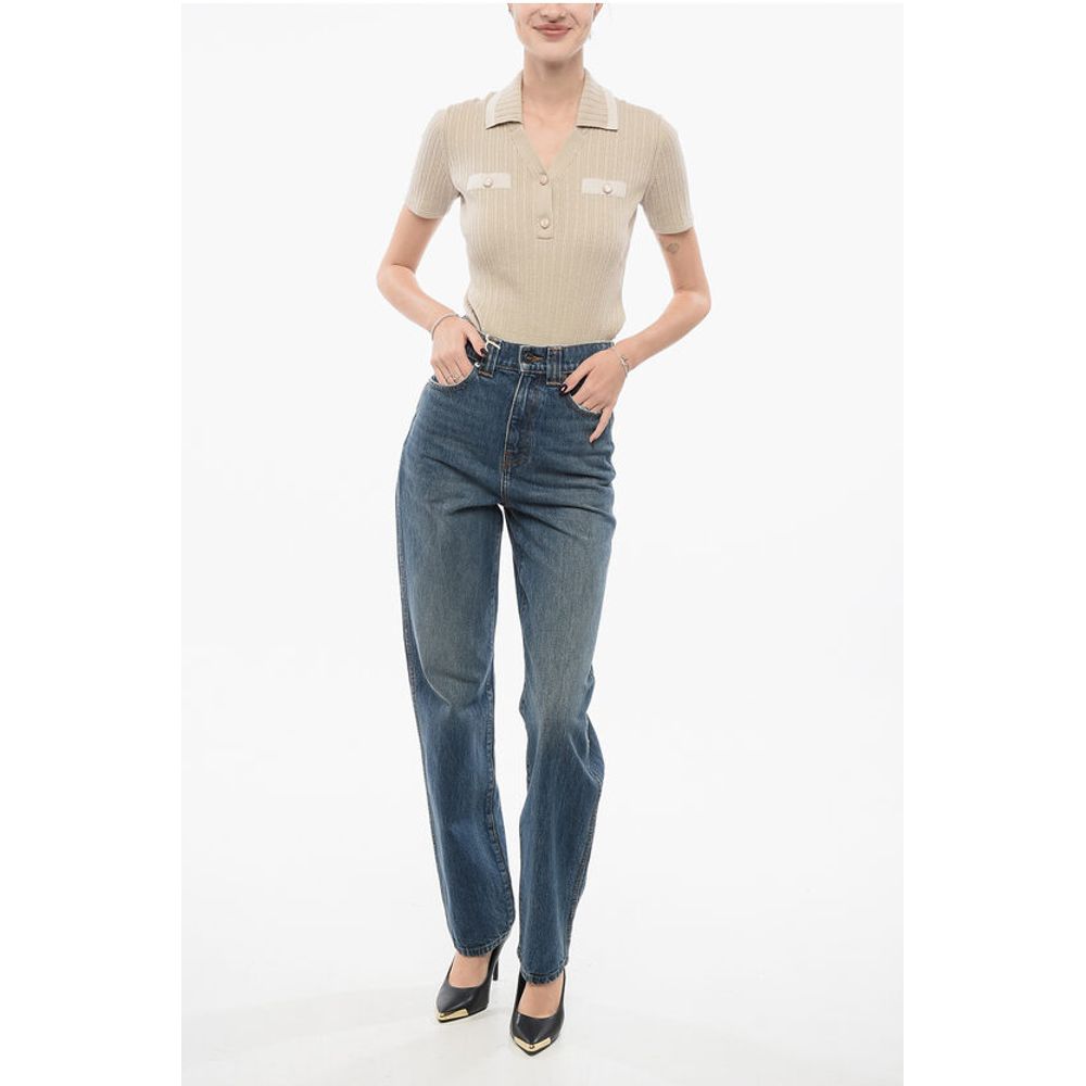 Khaite Slim Fit ALBI Denims with Belt Loops 19cm - Image 4