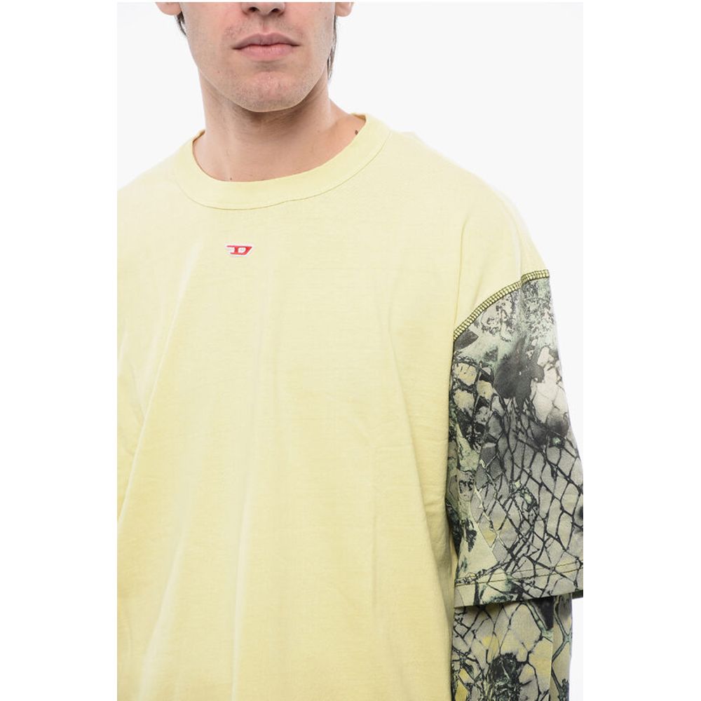 Diesel RED TAG Cotton T-WESHER-N5 Crew-neck T-shirt with Animal Mot - Image 3