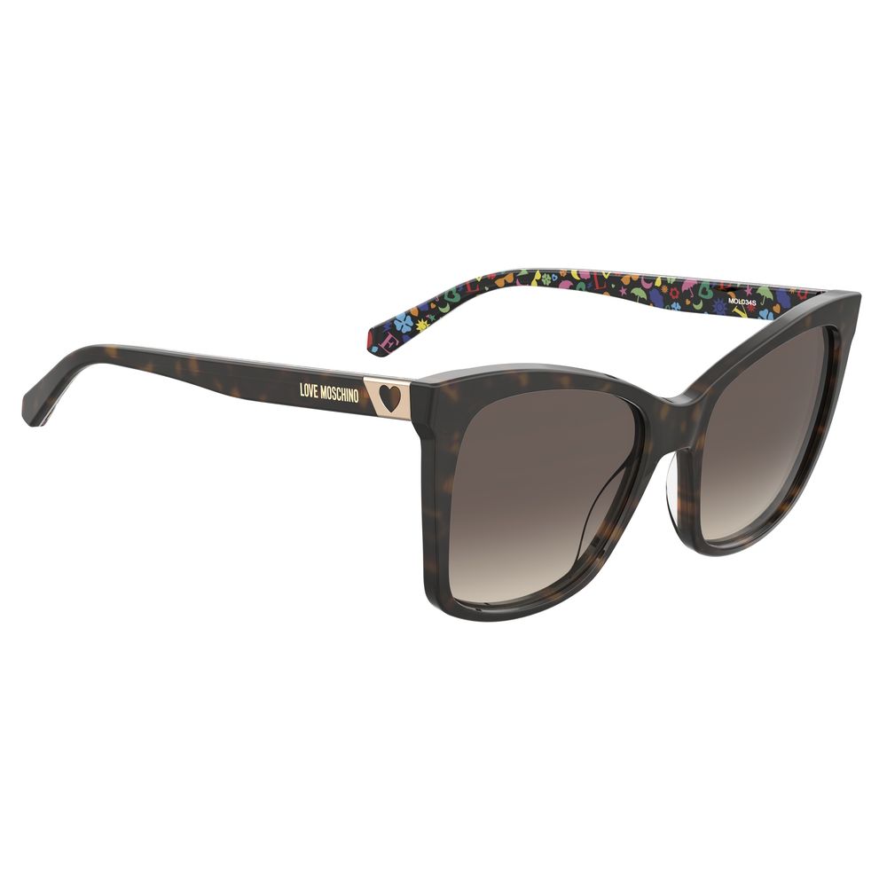 Love Moschino Brown Acetate Sunglasses - Image 3