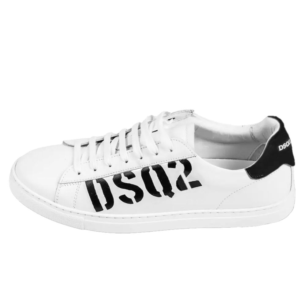 Dsquared² White Calfskin Sneaker - Image 2