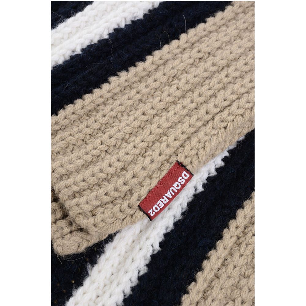 Dsquared² Alpaca Blend Scarf with Contrasting Band - Image 2
