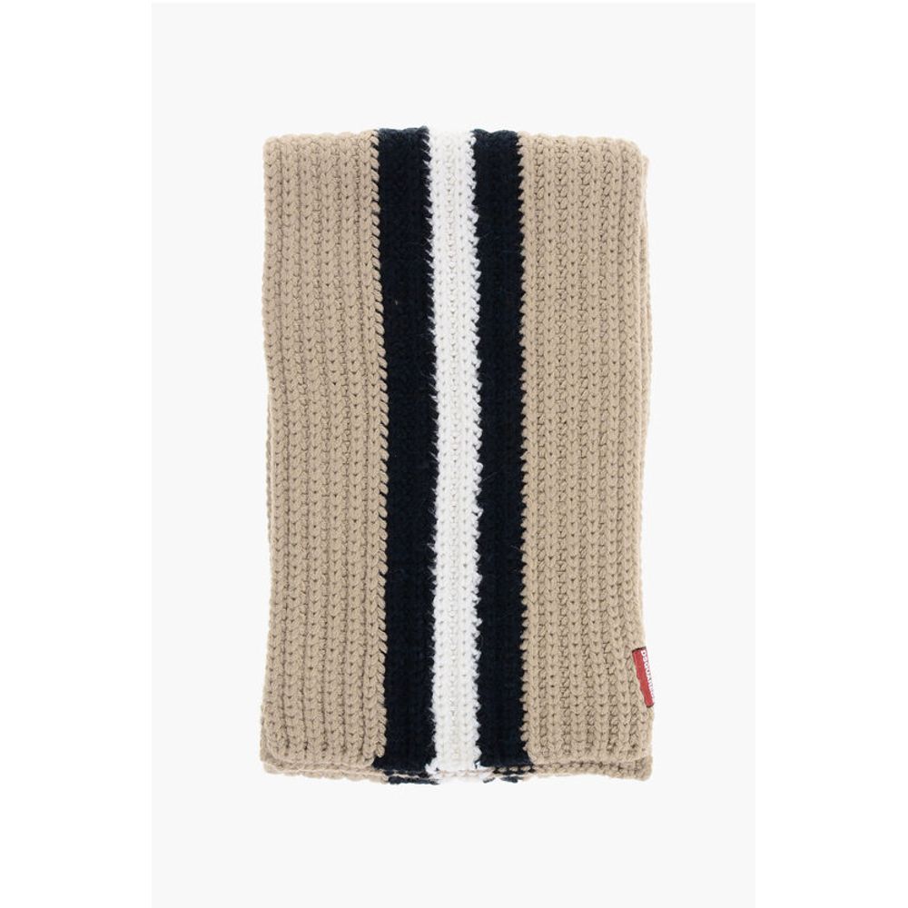 Dsquared² Alpaca Blend Scarf with Contrasting Band - Image 3