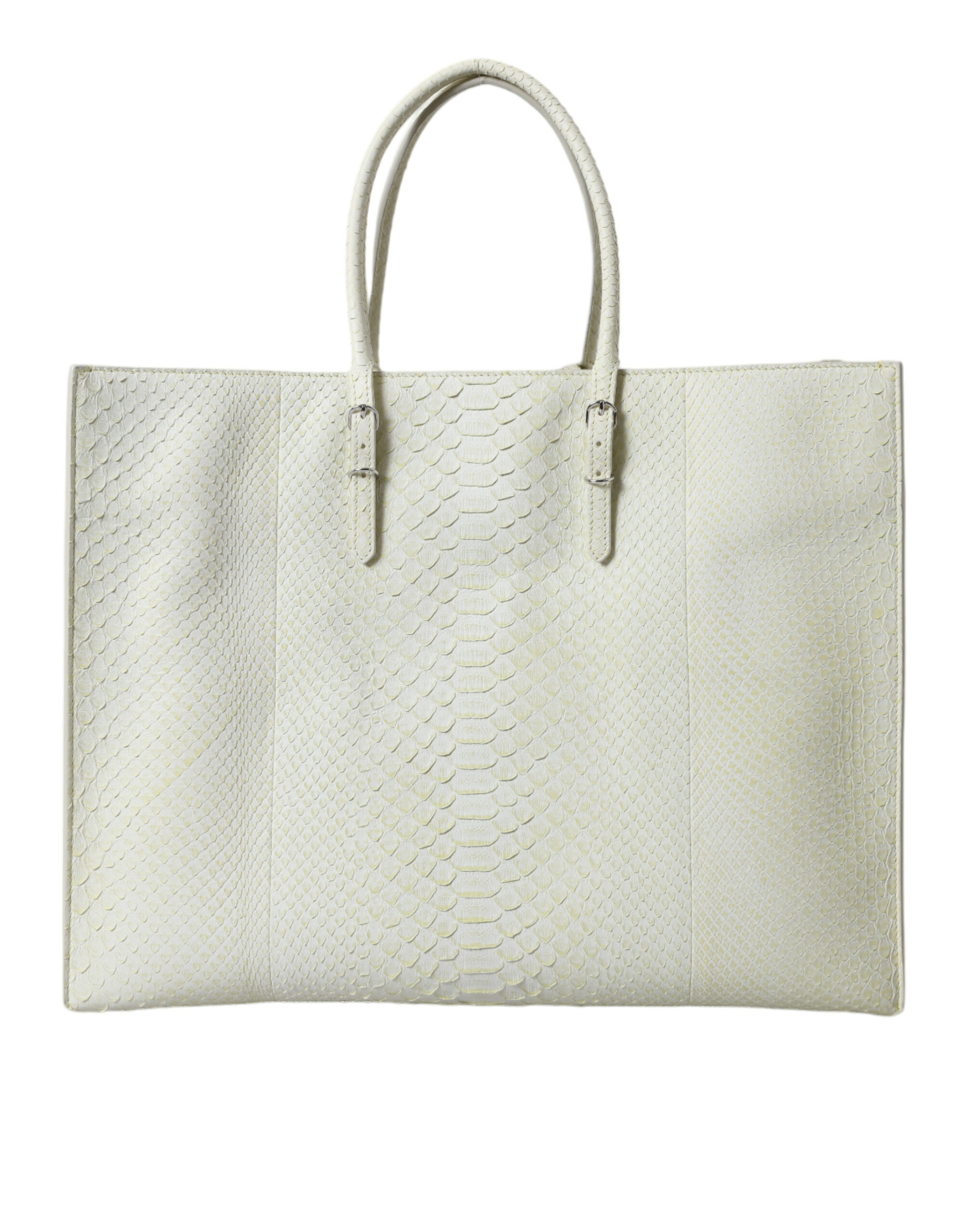Balenciaga White Yellow Exotic Skin Leather Shopping Tote PAPIER Bag - Image 2