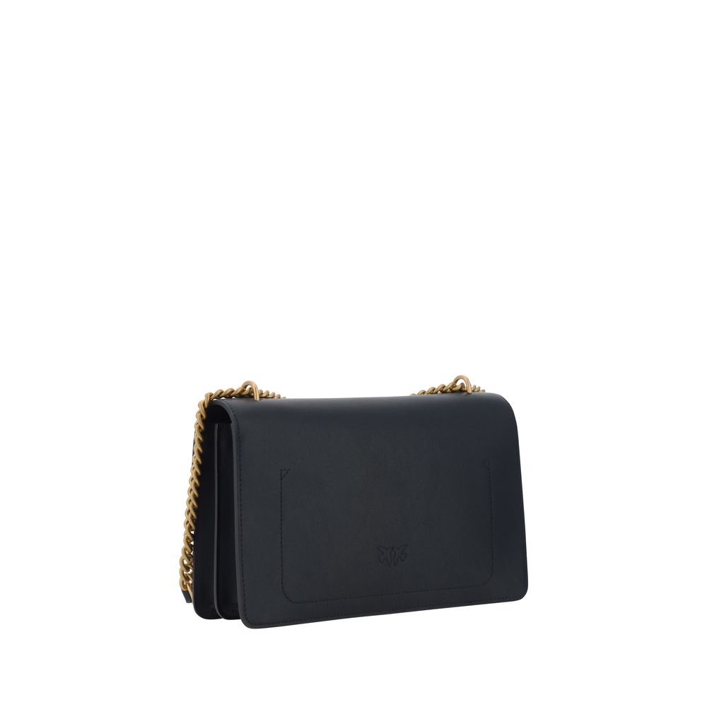 PINKO Black Calf Leather Bos Taurus Shoulder Bag - Image 3