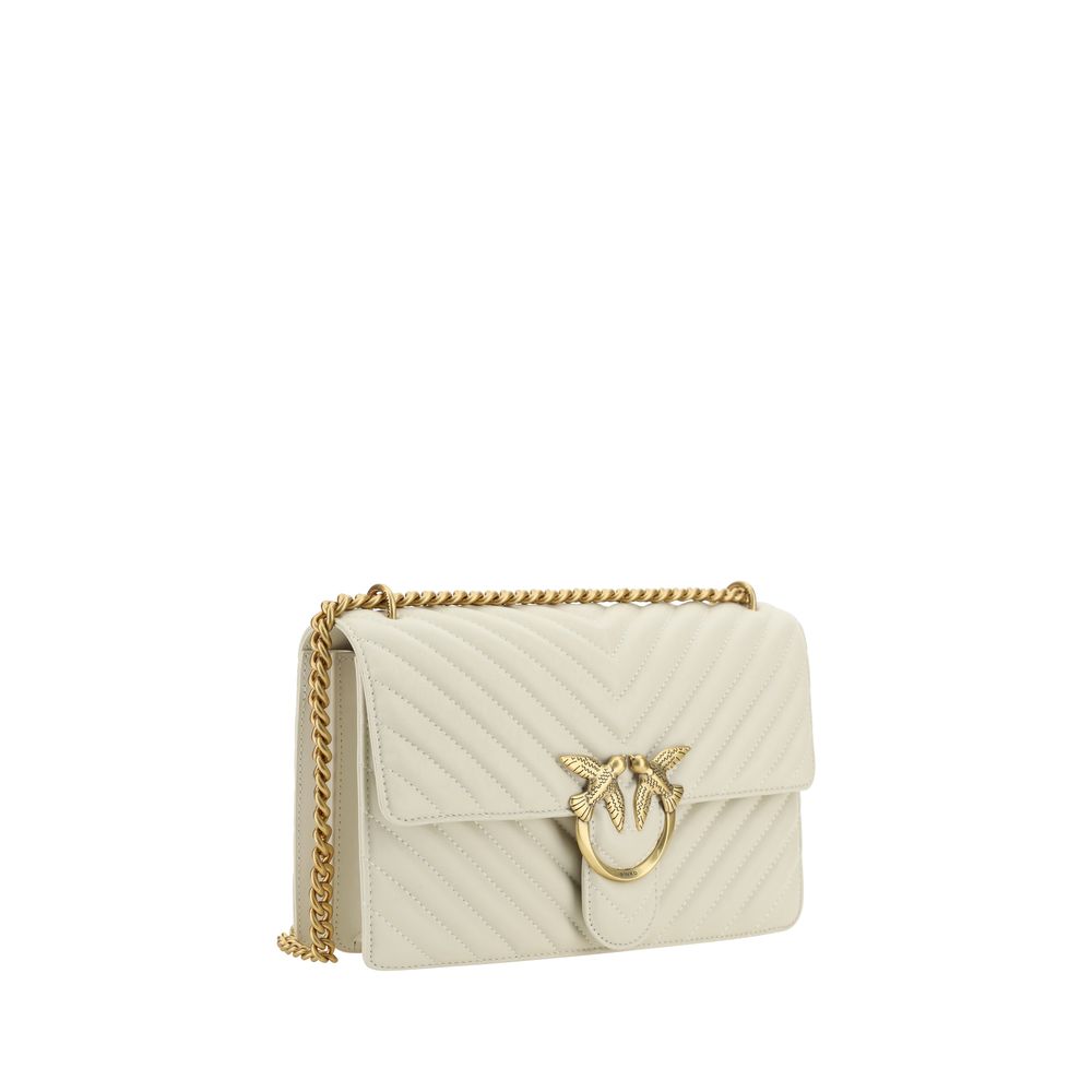 PINKO White Calf Leather Bos Taurus Shoulder Bag - Image 2