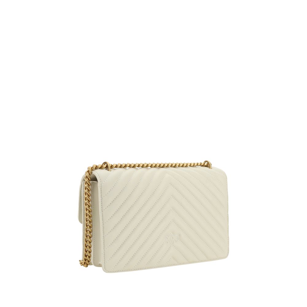 PINKO White Calf Leather Bos Taurus Shoulder Bag - Image 3