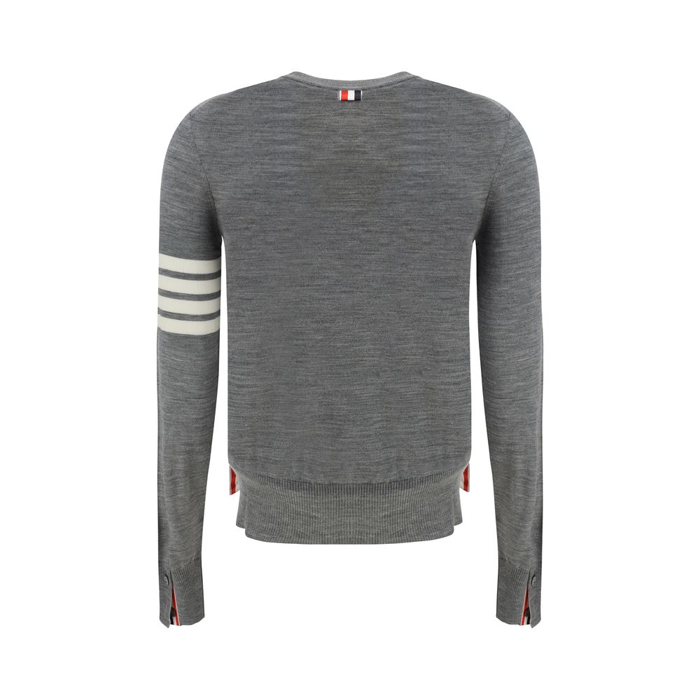 Thom Browne Gray Fleece Wool Sweatshirt - Image 2