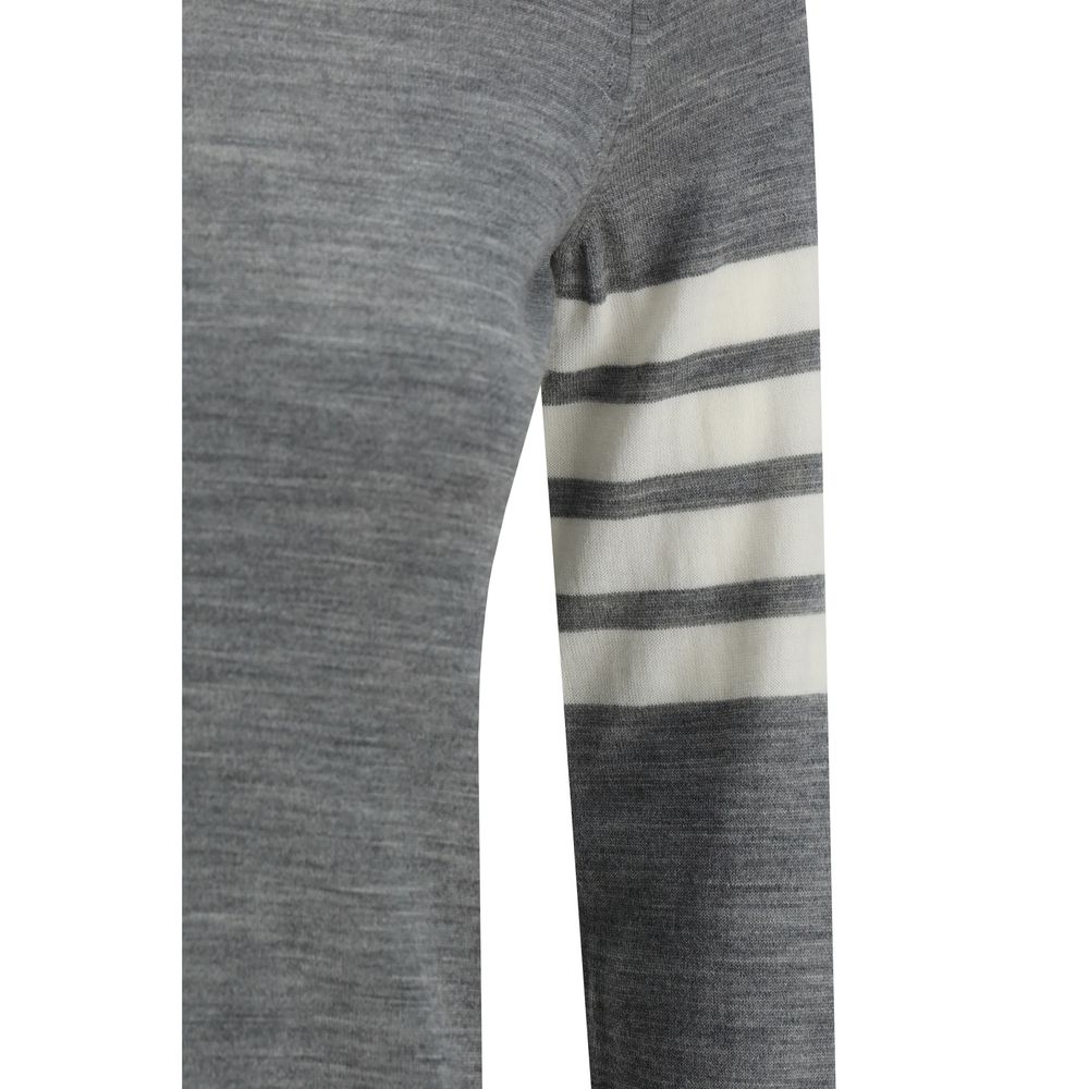 Thom Browne Gray Fleece Wool Sweatshirt - Image 3