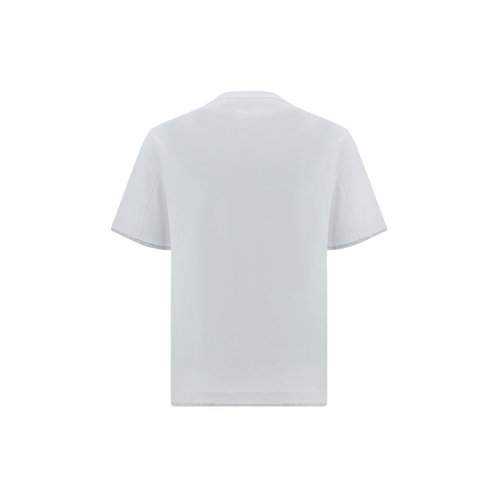 Brunello Cucinelli White Cotton T-Shirt - Image 2